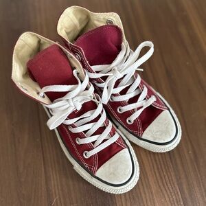 Maroon Converse High Tops